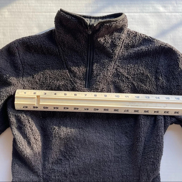 The North Face Fuzzy osito  Pull up Sweater Black Womens size Small - Picture 11 of 16